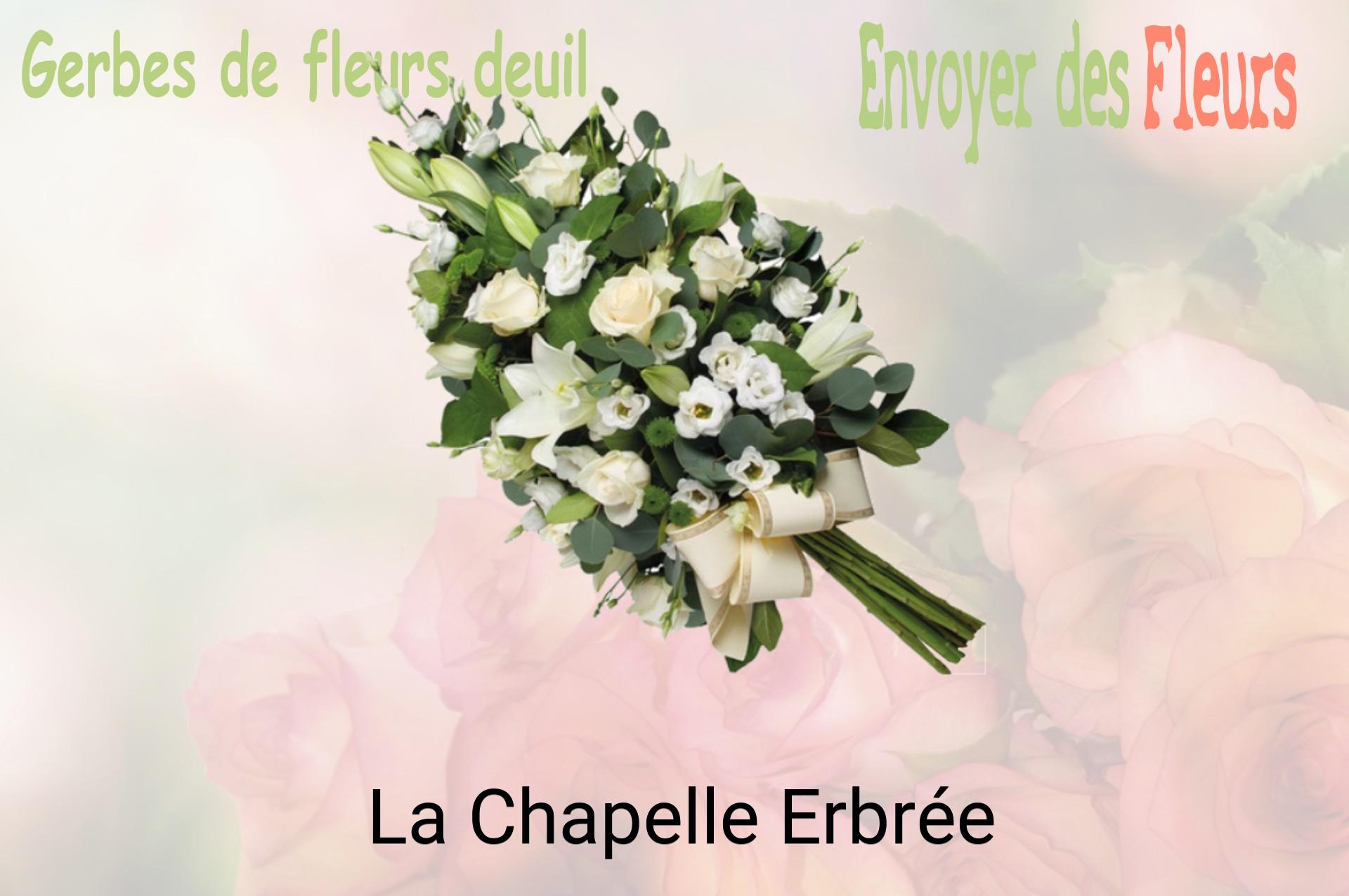 Gerbe de fleurs de deuil livrée à La Chapelle-Erbrée